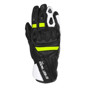 Gants moto Street Racer STR noir-jaune fluo