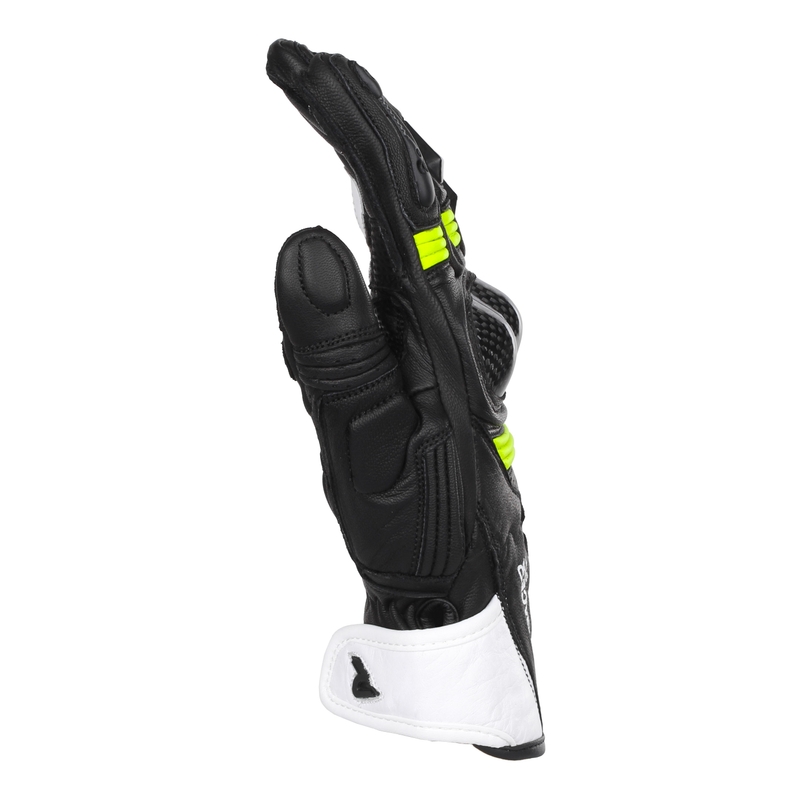 Gants moto Street Racer STR noir-jaune fluo