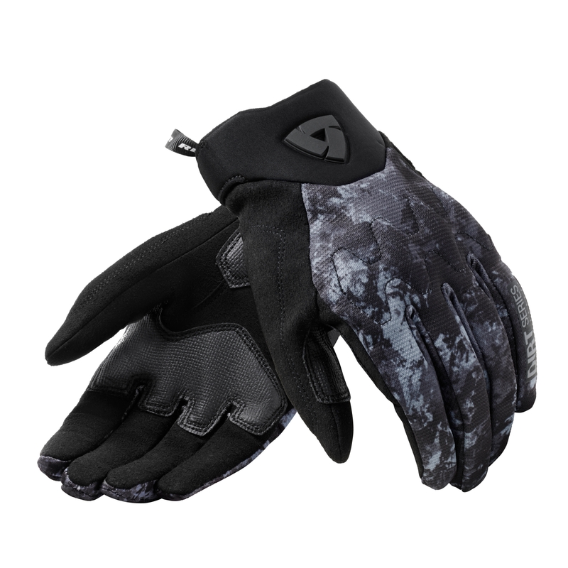 Gants de moto Revit Continent noir-gris