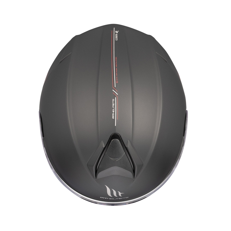 MT Genesis SV Solid A1 noir mat casque de moto à visière relevable