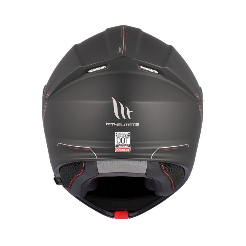 MT Genesis SV Solid A1 noir mat casque de moto à visière relevable