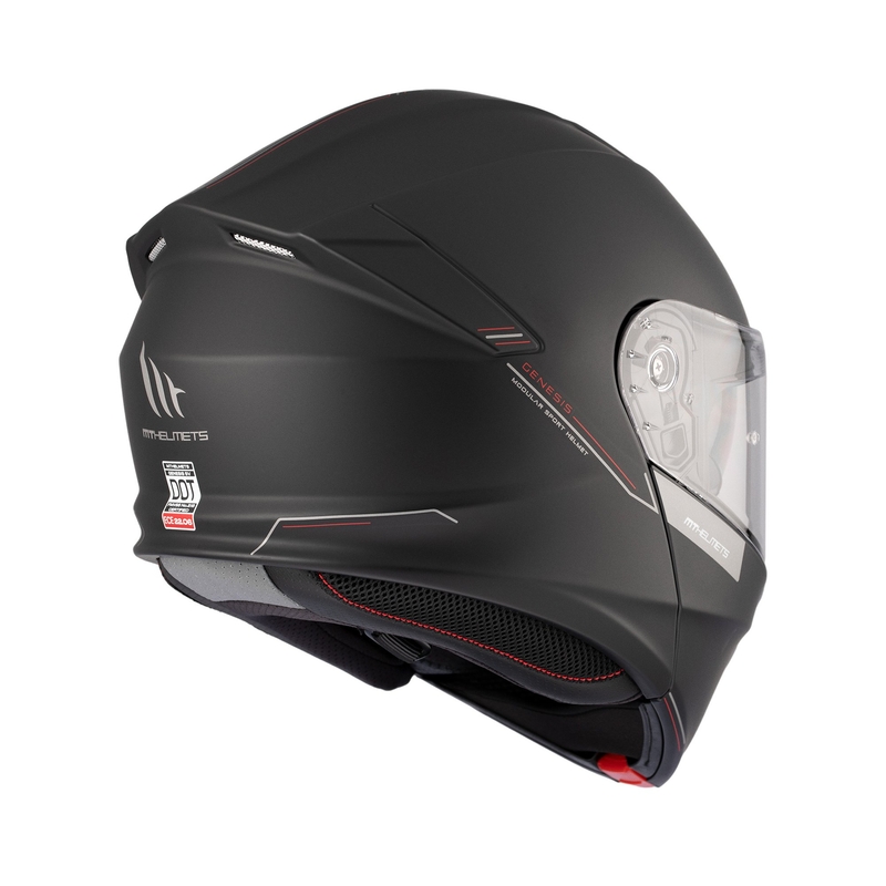 MT Genesis SV Solid A1 noir mat casque de moto à visière relevable
