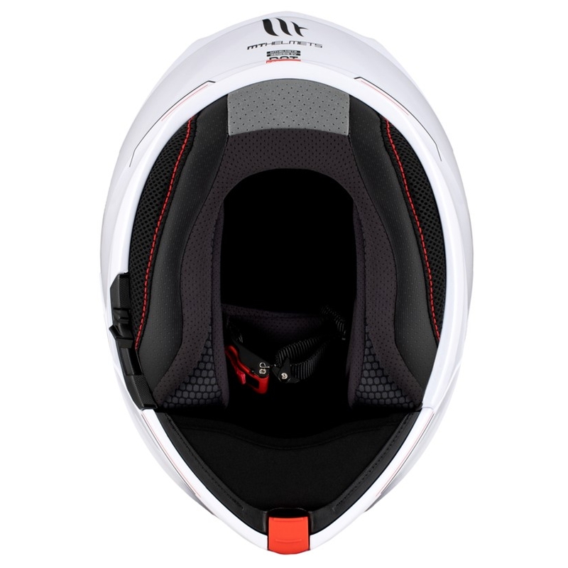MT Genesis SV Solid A0 casque moto blanc brillant