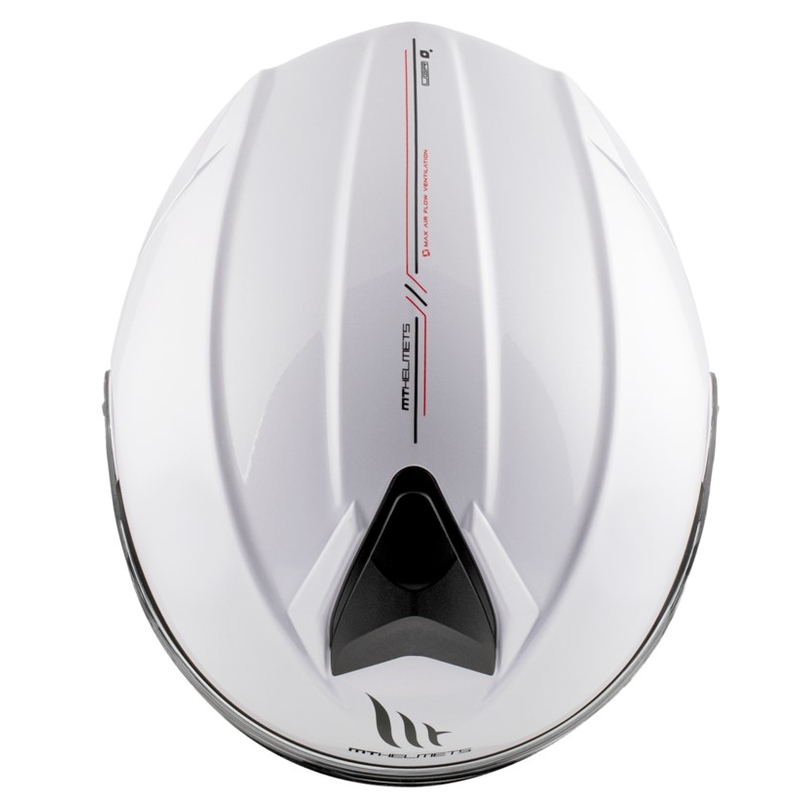 MT Genesis SV Solid A0 casque moto blanc brillant