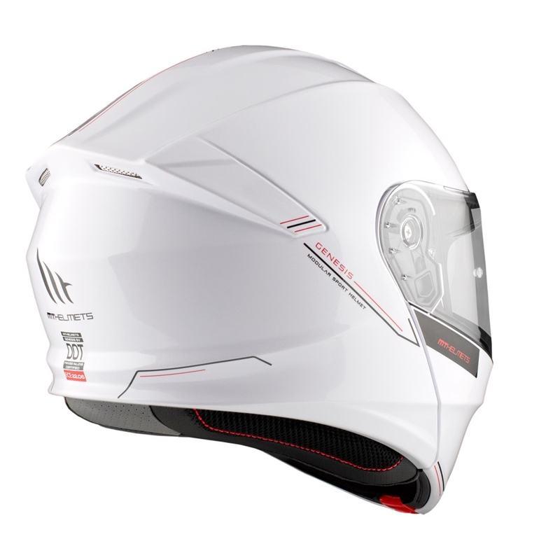 MT Genesis SV Solid A0 casque moto blanc brillant