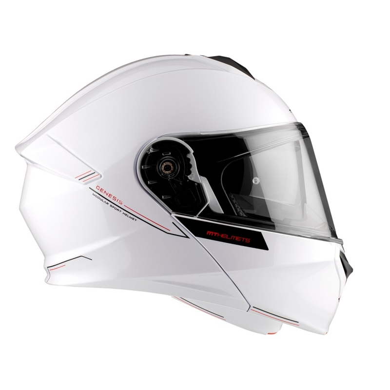 MT Genesis SV Solid A0 casque moto blanc brillant