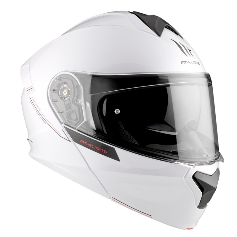 MT Genesis SV Solid A0 casque moto blanc brillant