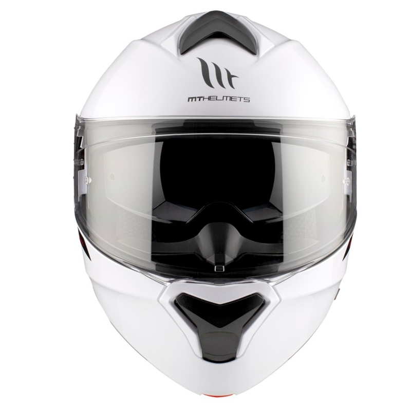 MT Genesis SV Solid A0 casque moto blanc brillant