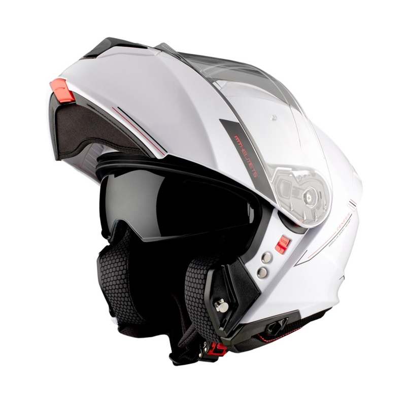 MT Genesis SV Solid A0 casque moto blanc brillant