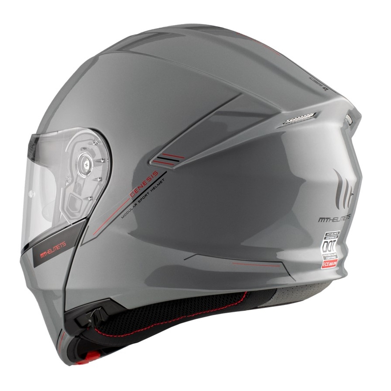 Casque de moto modulable MT Genesis SV Solid A12 gris brillant