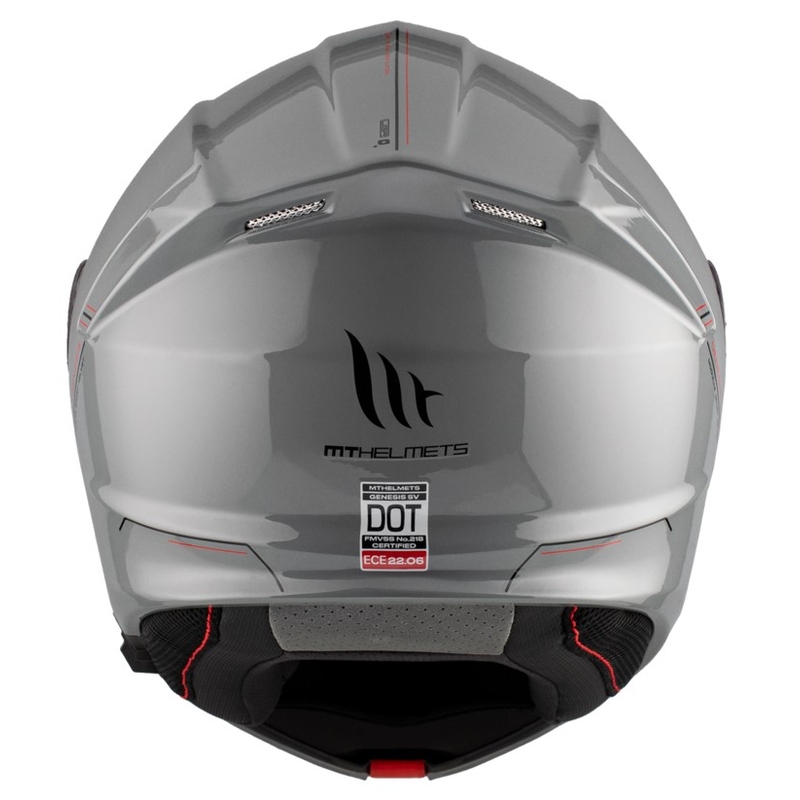 Casque de moto modulable MT Genesis SV Solid A12 gris brillant