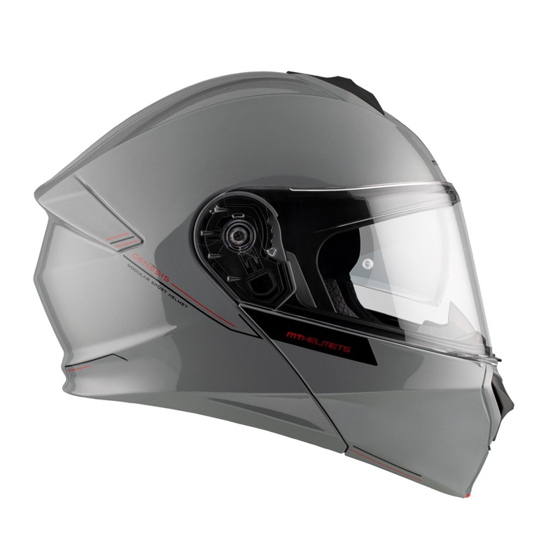 Casque de moto modulable MT Genesis SV Solid A12 gris brillant