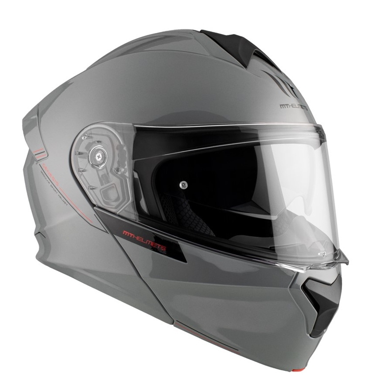 Casque de moto modulable MT Genesis SV Solid A12 gris brillant