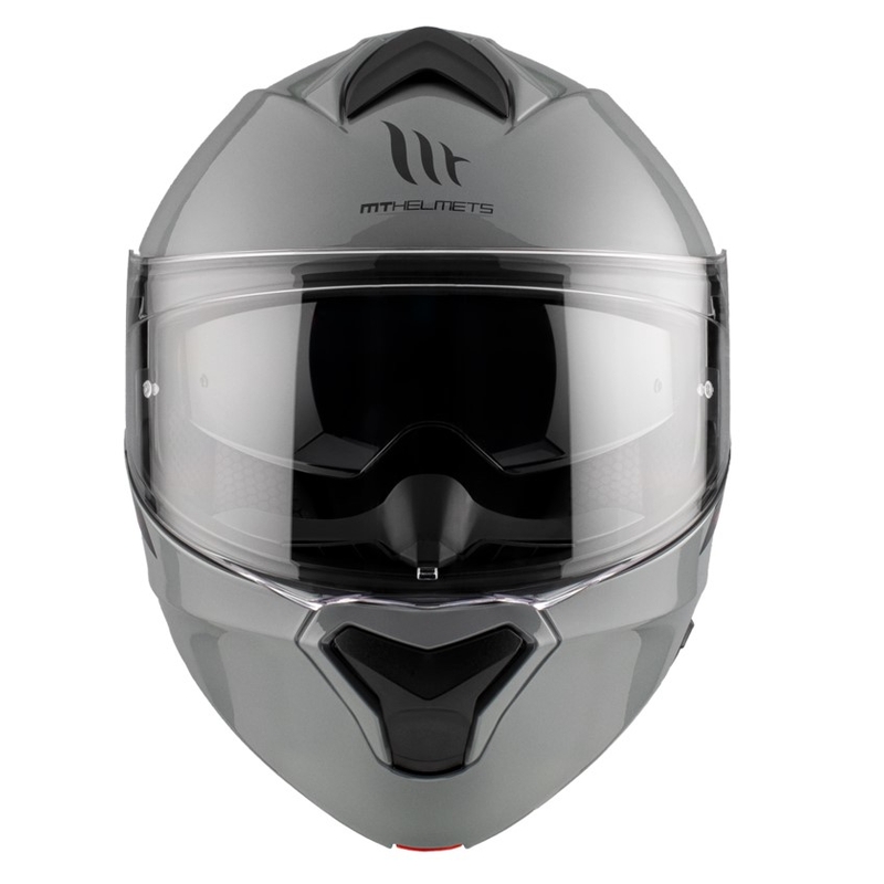 Casque de moto modulable MT Genesis SV Solid A12 gris brillant