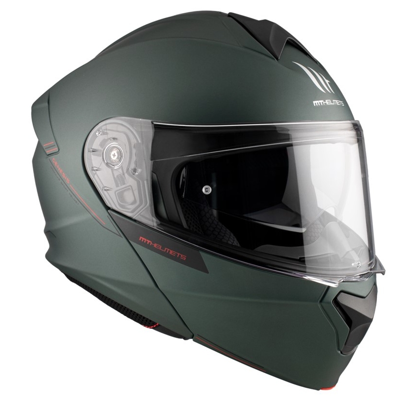 Casque moto modulable MT Genesis SV Solid A6 vert mat