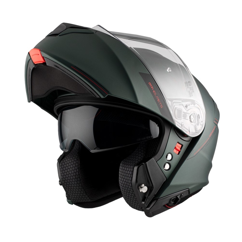 Casque moto modulable MT Genesis SV Solid A6 vert mat