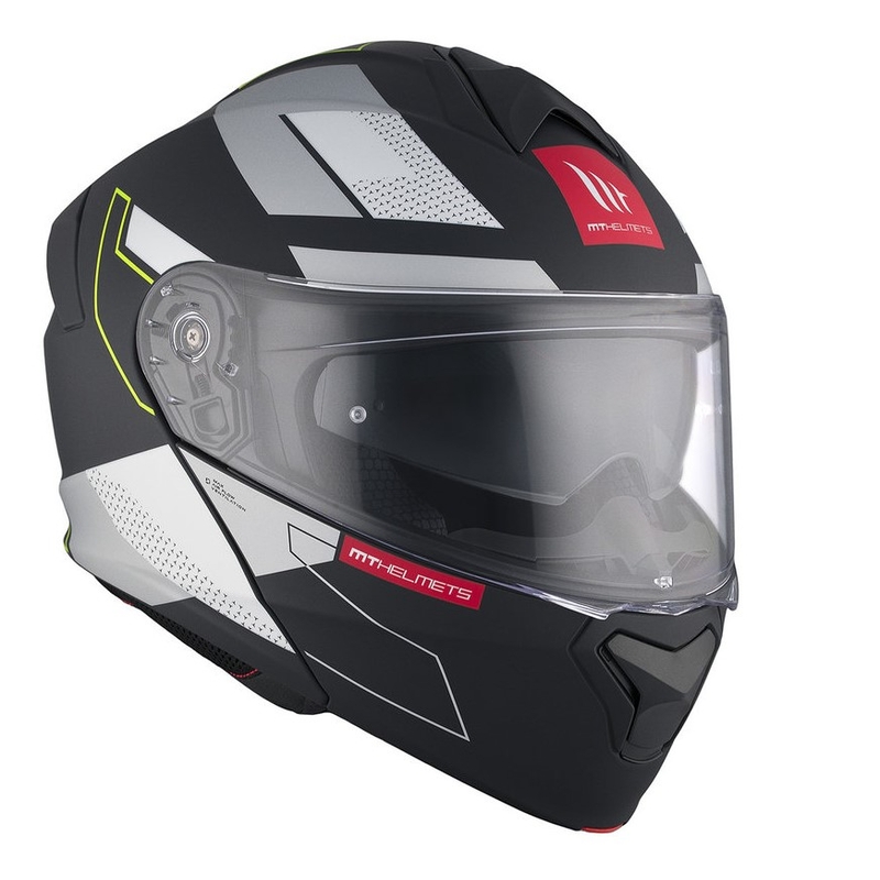 MT Genesis SV Talo B2 noir-gris-jaune fluo mat casque moto modulable soldes