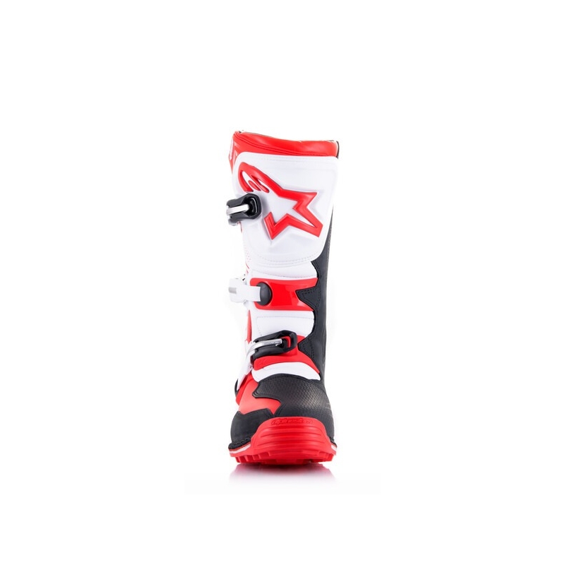 Bottes de moto Alpinestars Tech Trial blanc-rouge-noir
