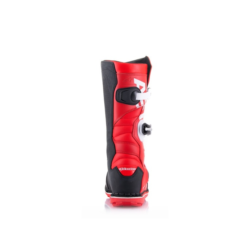 Bottes de moto Alpinestars Tech Trial blanc-rouge-noir