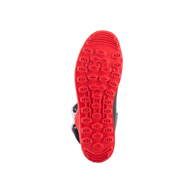 Bottes de moto Alpinestars Tech Trial blanc-rouge-noir