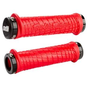 Poignées ODI TROY LEE DESIGNS SIGNATURE ATV LOCK-ON rouge et noir