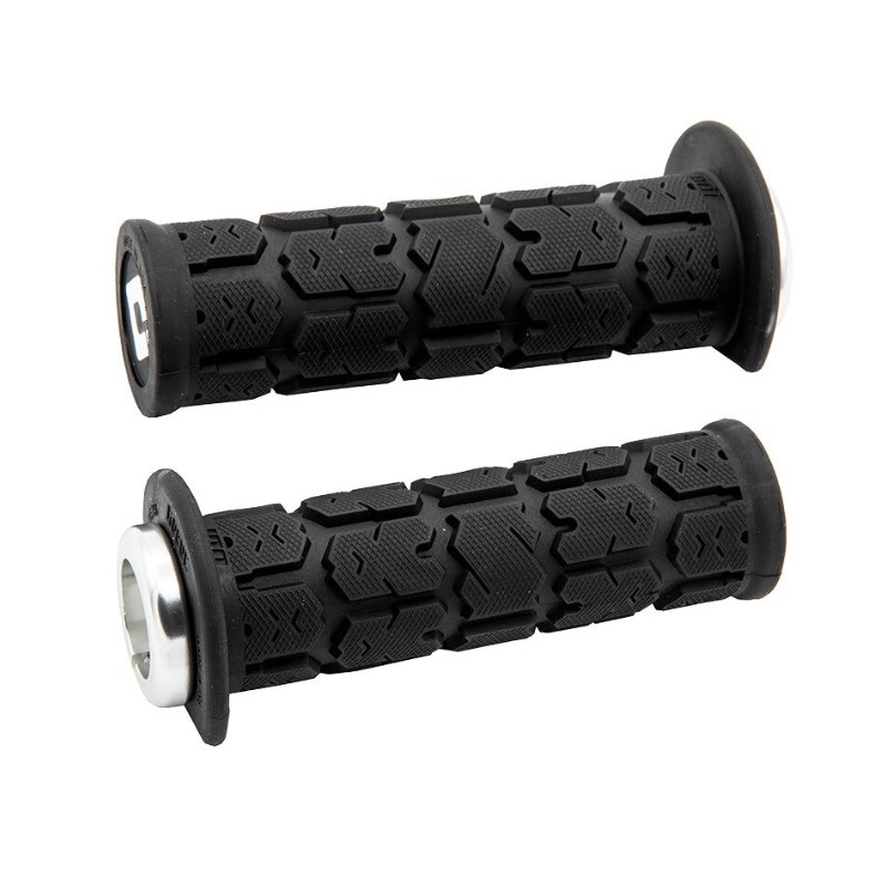 Poignées ODI ROGUE ATV LOCK-ON V2.1 125mm noir-argenté