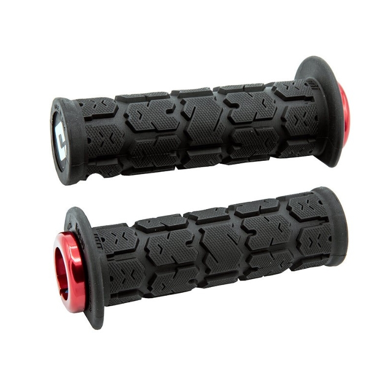Poignées ODI ROGUE ATV LOCK-ON V2.1 125mm noir-rouge