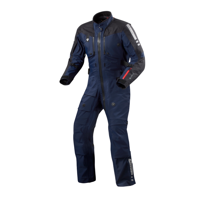 Revit Paramount GTX combinaison moto une pièce bleu foncé étendue