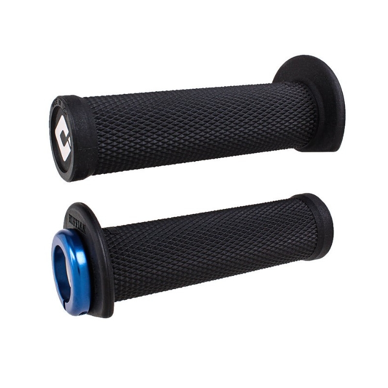 Poignées ODI RUFFIAN ATV LOCK-ON V2.1 125mm noir-bleu