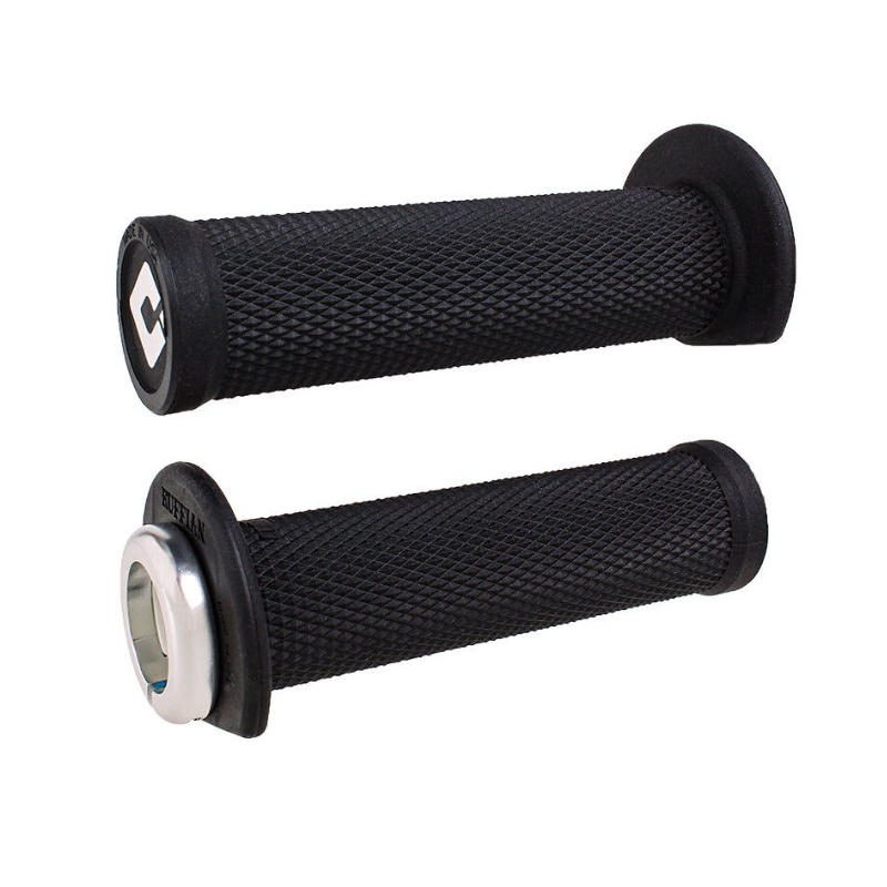 Poignées ODI RUFFIAN ATV LOCK-ON V2.1 125mm noir-argenté