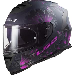 Casque moto intégré LS2 FF800 Storm II Burst noir et rose mat