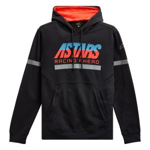 Sweat à capuche Alpinestars Club noir-rouge-bleu-gris