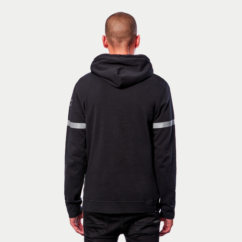 Sweat à capuche Alpinestars Club noir-rouge-bleu-gris