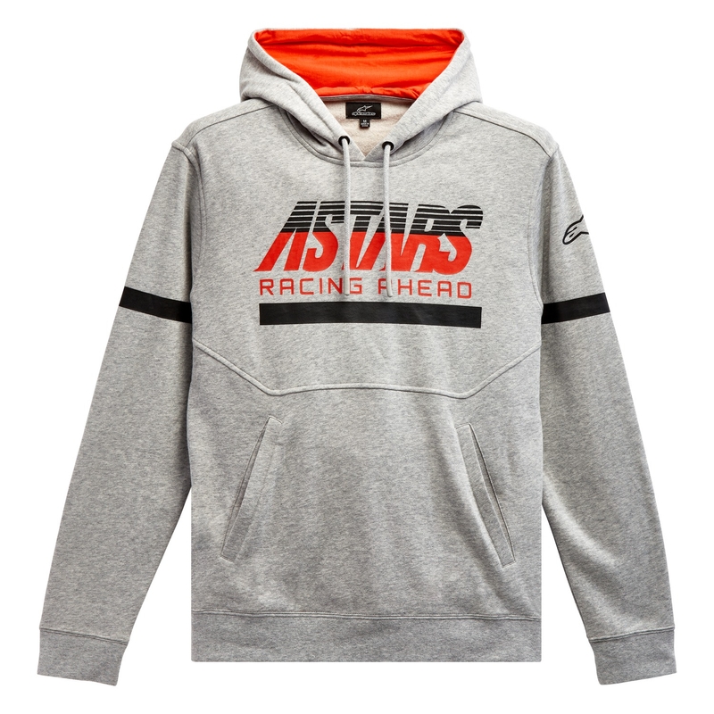 Alpinestars Club Hoodie gris-noir-rouge
