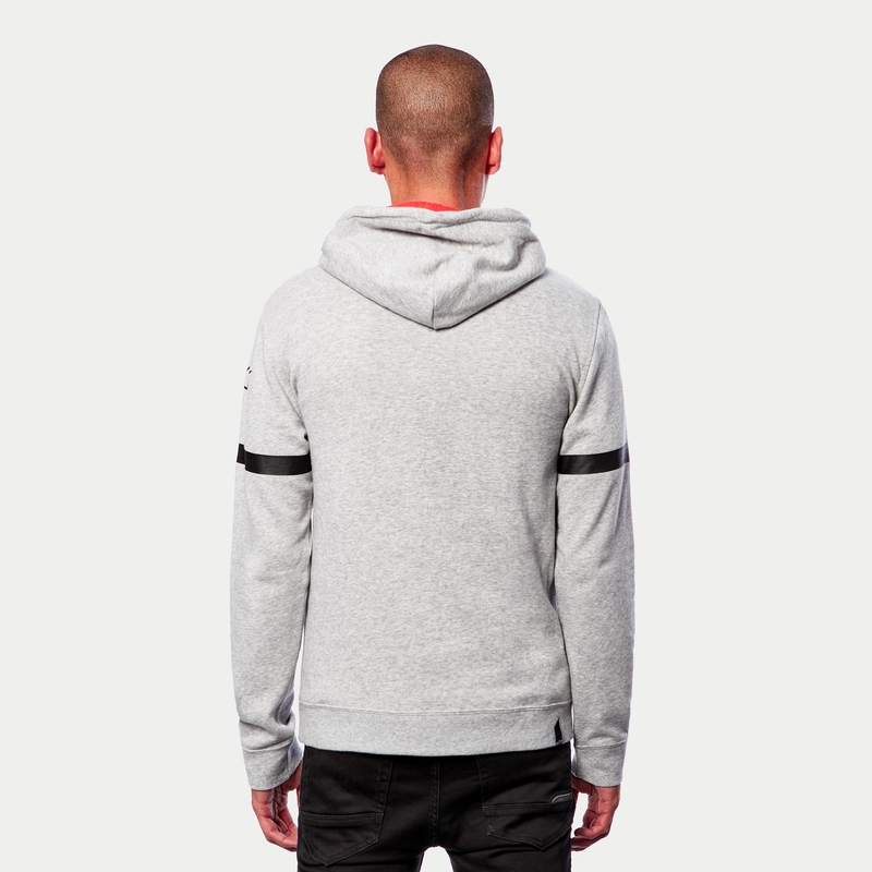 Alpinestars Club Hoodie gris-noir-rouge