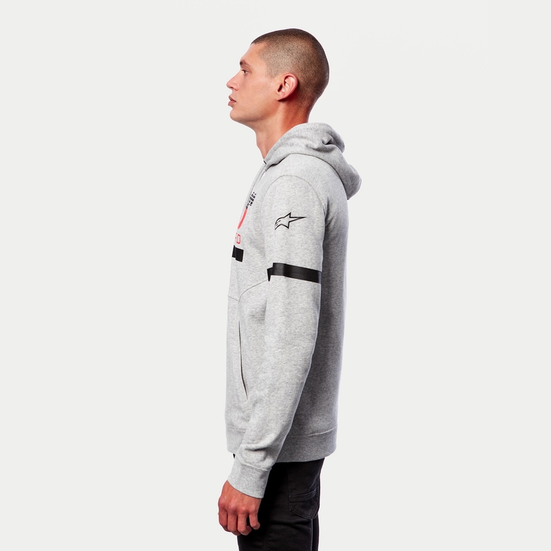Alpinestars Club Hoodie gris-noir-rouge