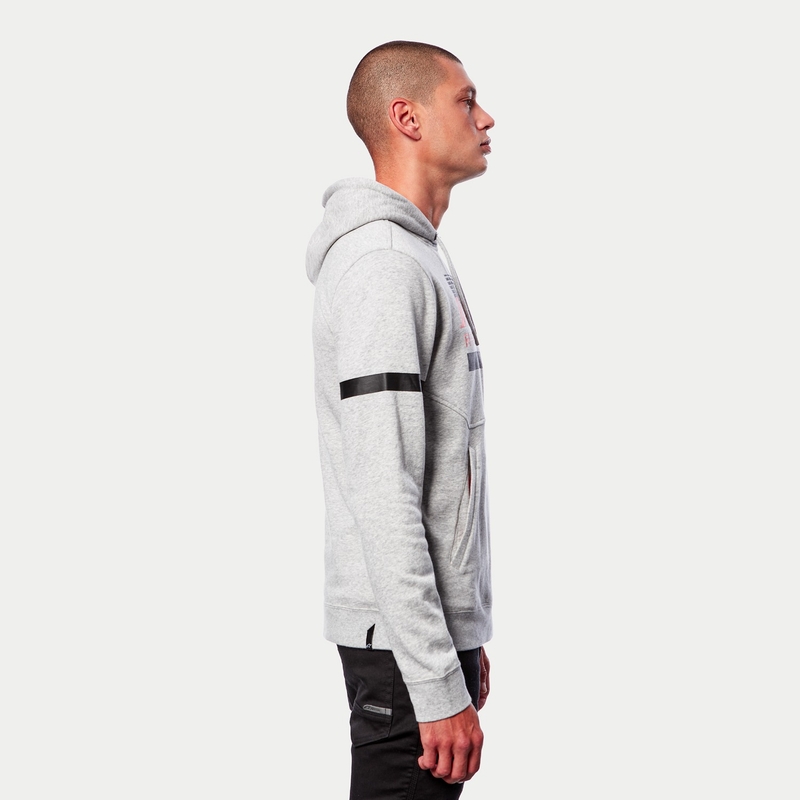 Alpinestars Club Hoodie gris-noir-rouge