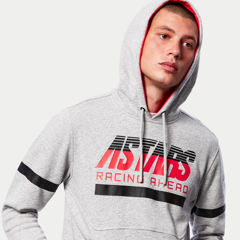 Alpinestars Club Hoodie gris-noir-rouge