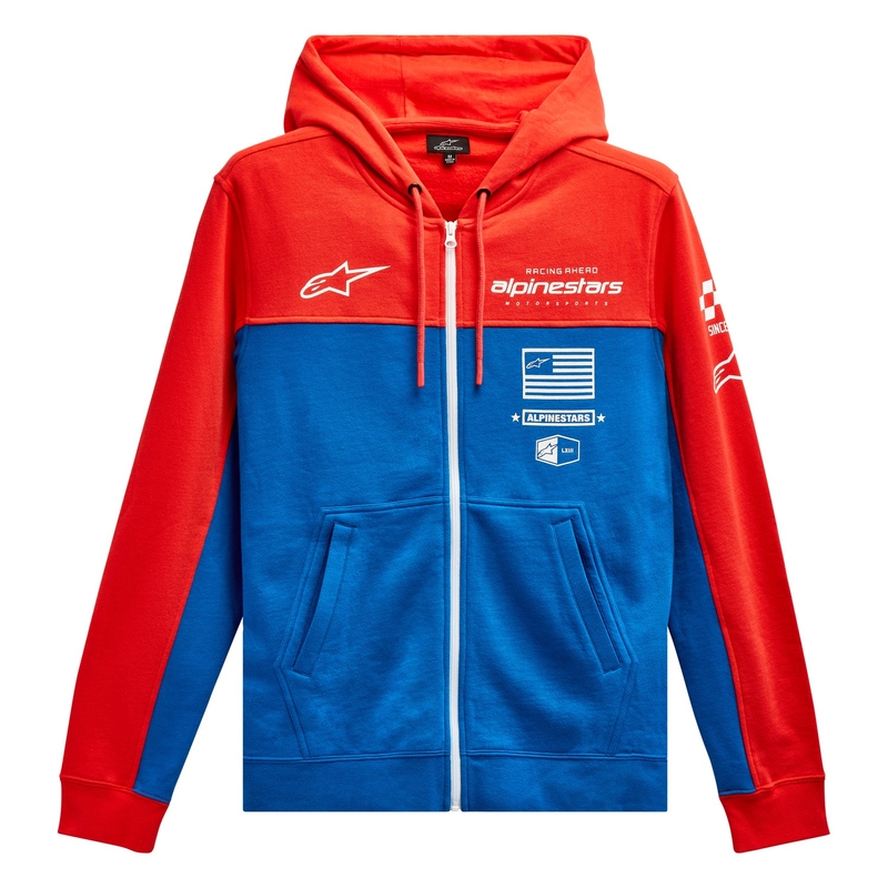 Alpinestars H Block Hoodie rouge fluo-bleu clair