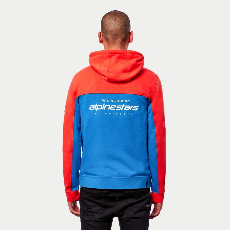 Alpinestars H Block Hoodie rouge fluo-bleu clair