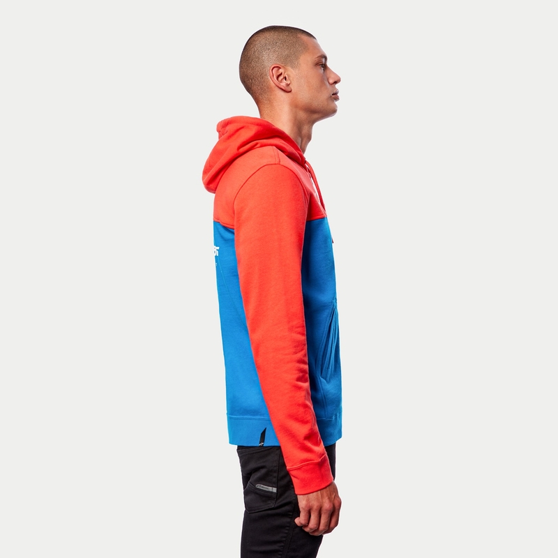 Alpinestars H Block Hoodie rouge fluo-bleu clair