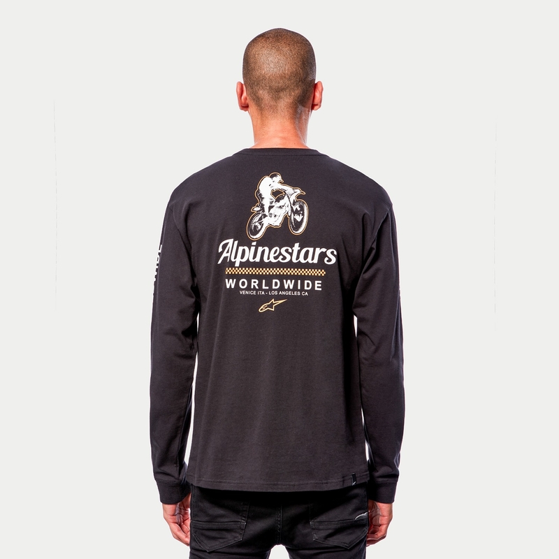 Tee-shirt Alpinestars Authenticated noir et blanc