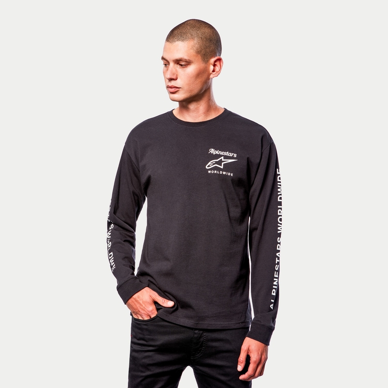 Tee-shirt Alpinestars Authenticated noir et blanc