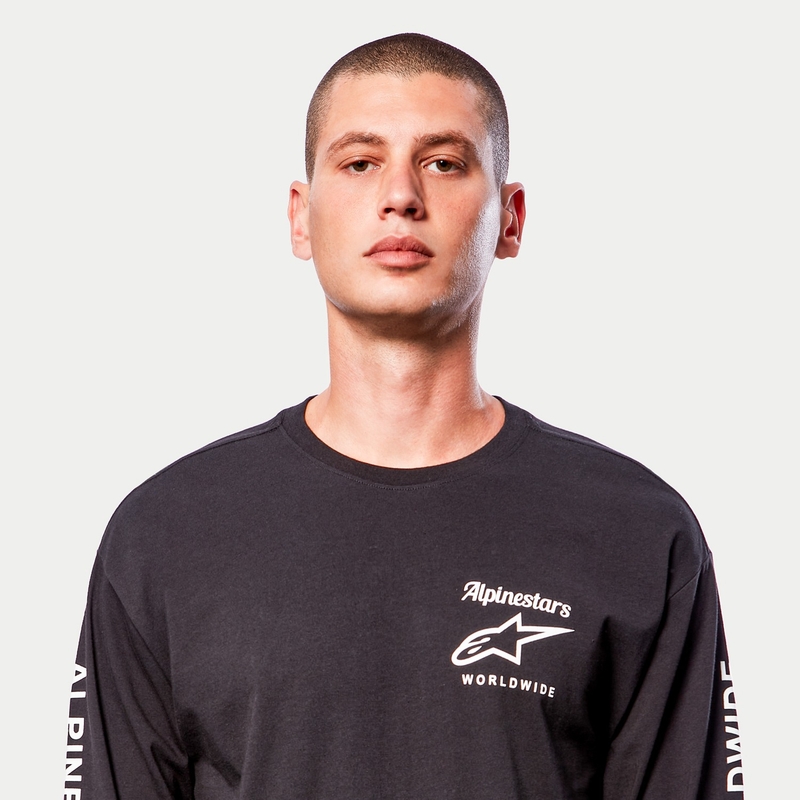 Tee-shirt Alpinestars Authenticated noir et blanc
