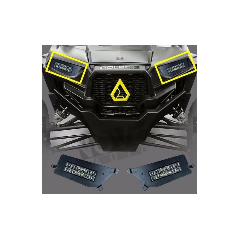 Phares LED SHARK LED HEADLIGHTS FOR POLARIS ATV, UTV WITH BACKLIGHT, 2KS