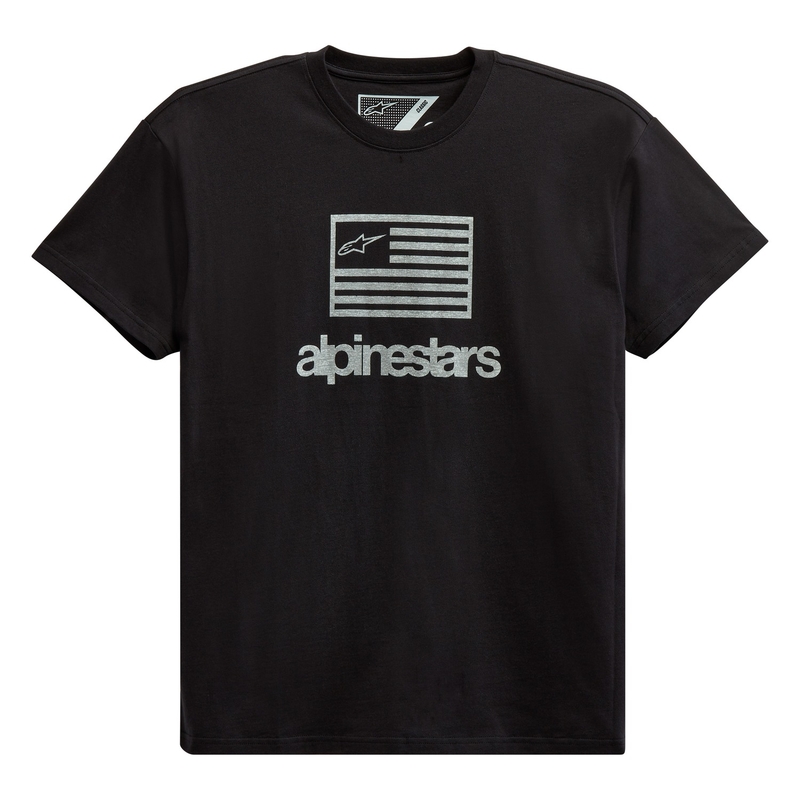 Tee-shirt Alpinestars Flag noir et blanc