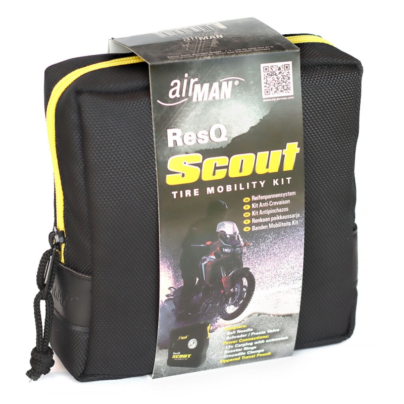AirMan ResQ Scout kit de réparation de pneus avec compresseur + recharge 100ml