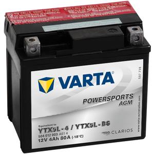 VARTA YTX5L-4/YTX5L-BS Batterie sans entretien 12V/4Ah