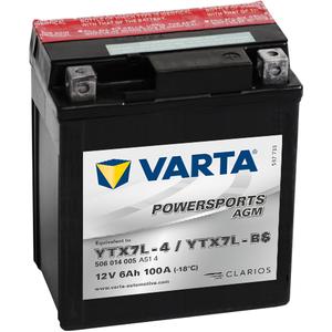 VARTA YTX7L-A/YTX7L-BS Batterie sans entretien 12V/6Ah