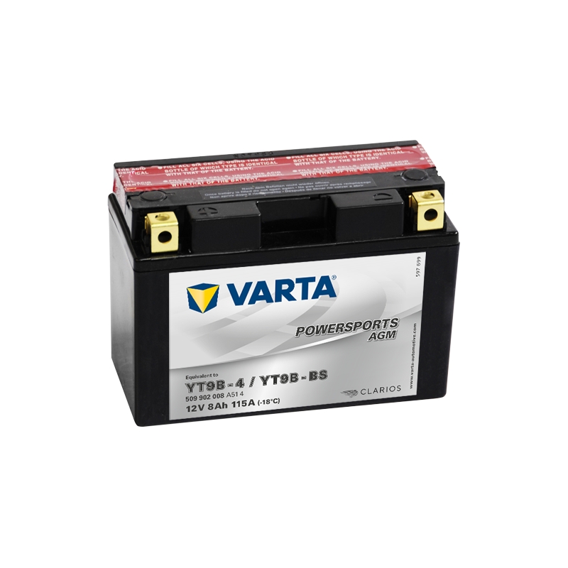 VARTA YT9B-4/YT9B-BS 12V/8Ah batterie sans entretien